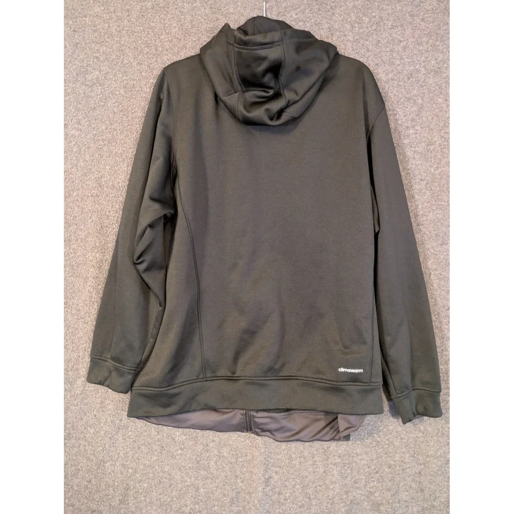 Adidas Hoodie 2XL Black Climawarm Full Zip Jacket Athletic Mens Fall Ready